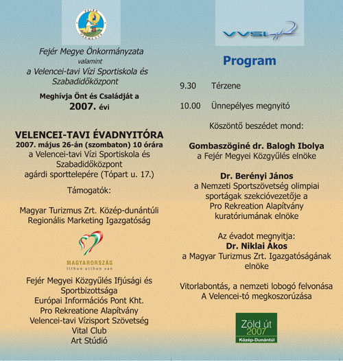Velencei-tavi évadnyitó Velencei-tavi évadnyitó