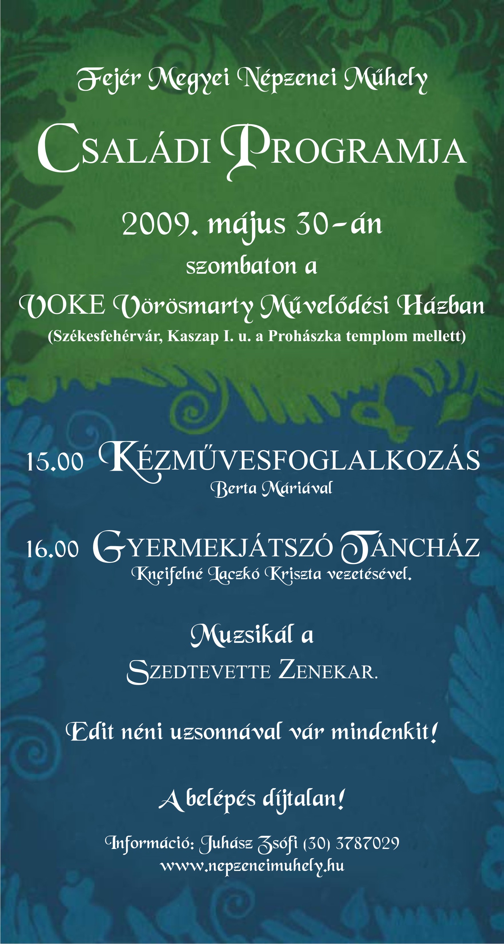 Családi program a Fejér Megyei Népzenei Műhellyel