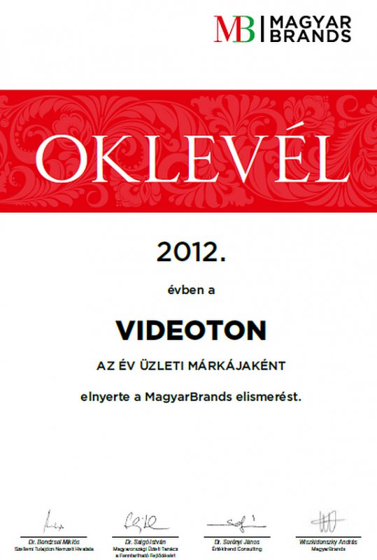 2012-ben a Videoton lett a legjobb magyar üzleti márka. videoton