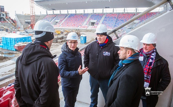 Az ütemterv szerint épül a Sóstói Stadion - forrás: szekesfehervar.hu