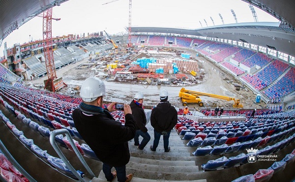 Jó ütemben épül a Sóstói Stadion
