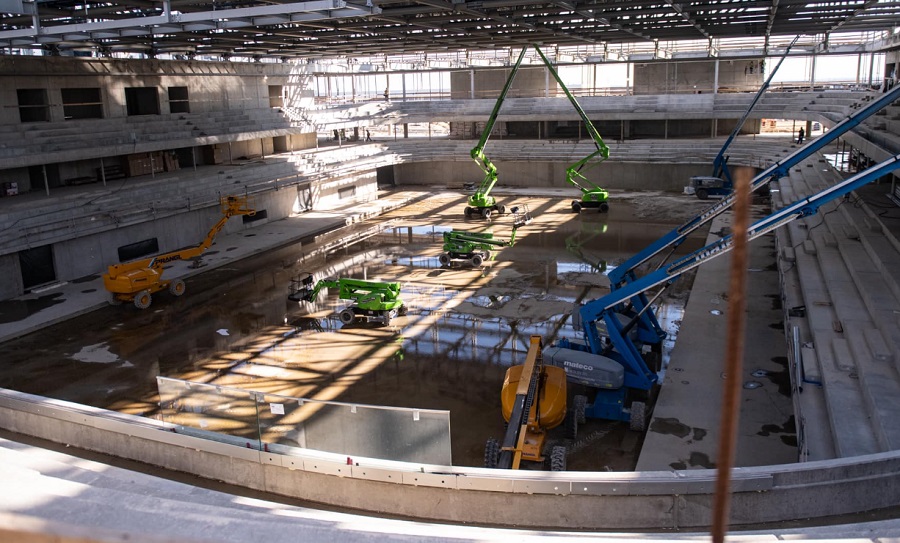 A terv szerint halad a multifunkciós Alba Aréna csarnok építése Székesfehérváron